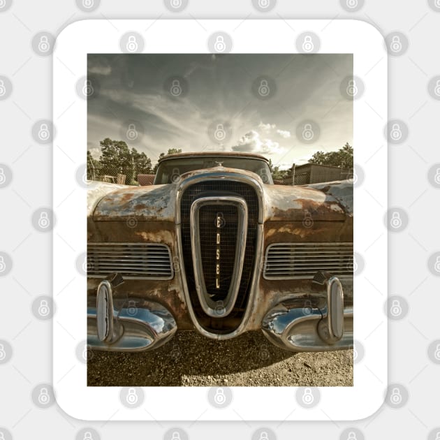 1958 Edsel Pacer Grille Sticker by mal_photography